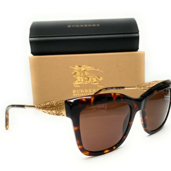 Ladies Burberry Havana Brown Square Sunglasses! - Picture 3 of 3